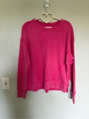 Seven7 Hot Pink Crewneck Pullover